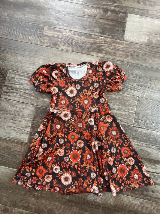 Size 7 thanksgiving puff short sleeve dress